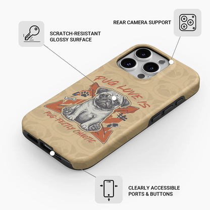 Lola - Dual-Layer Pug  Phone Case