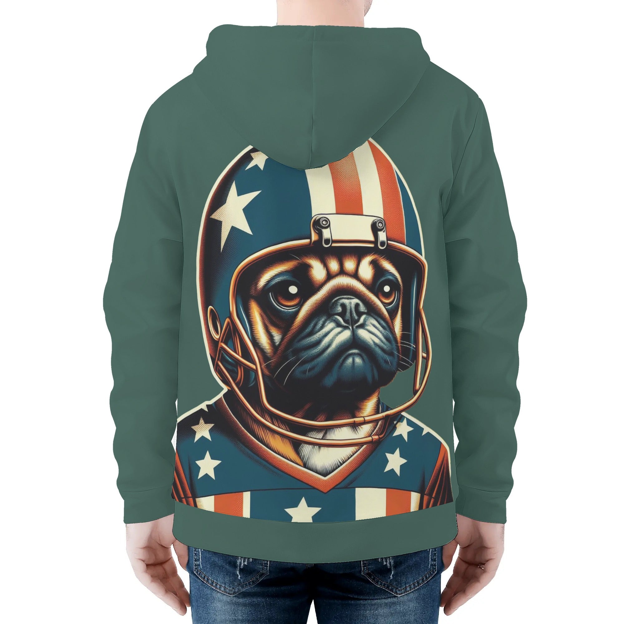 Hilltop - All Over Print Zip Up Hoodie