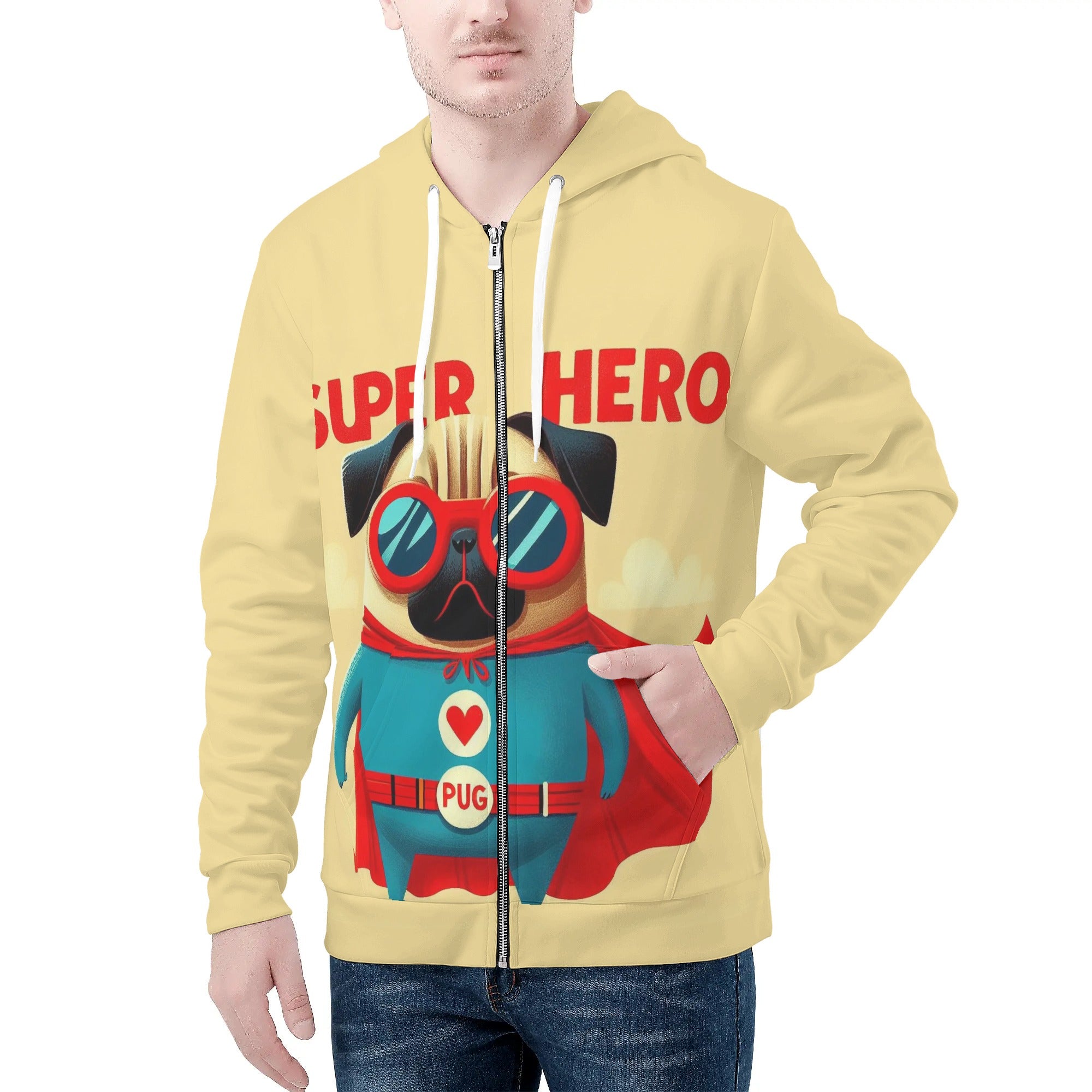 Dino - All Over Print Zip Up Hoodie