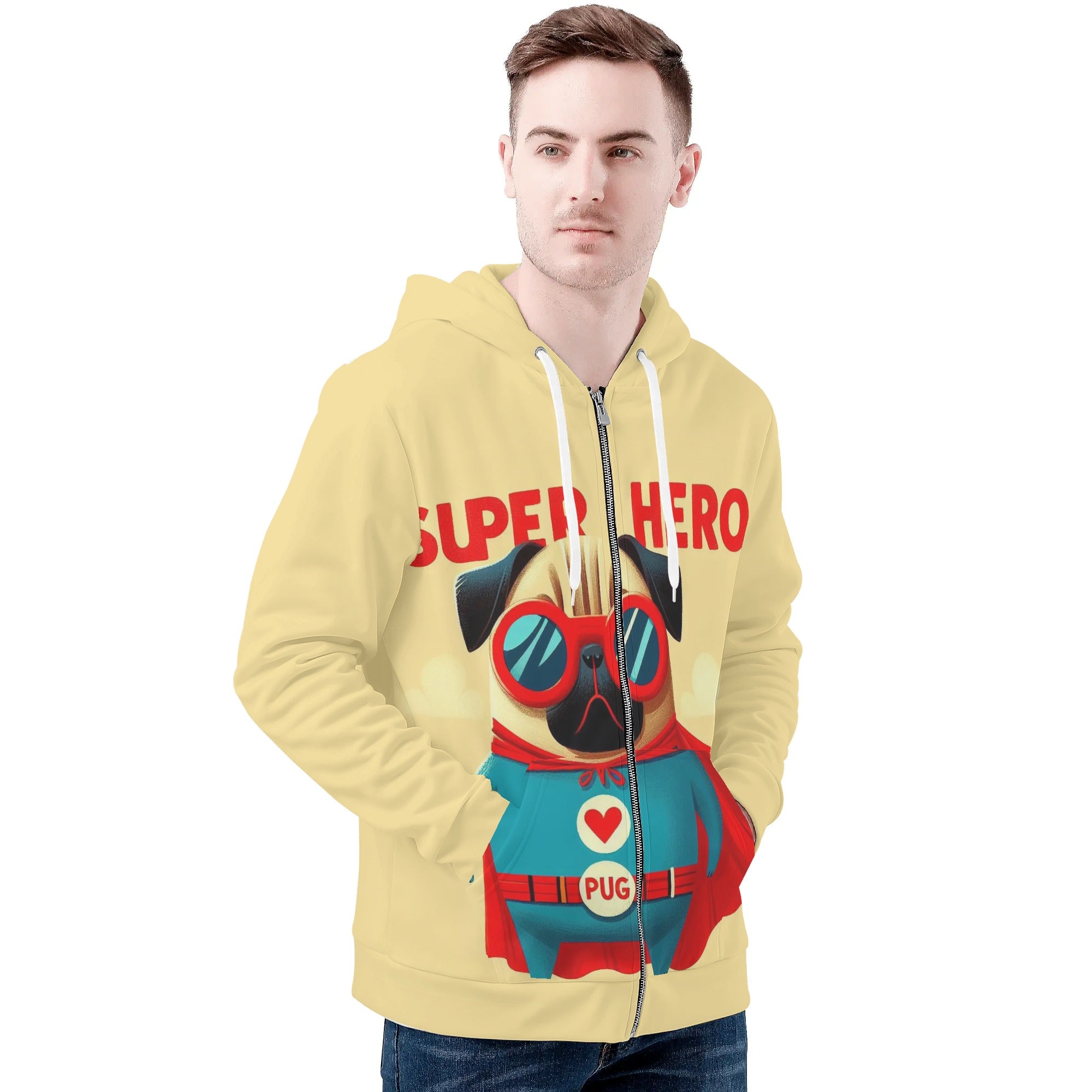 Dino - All Over Print Zip Up Hoodie