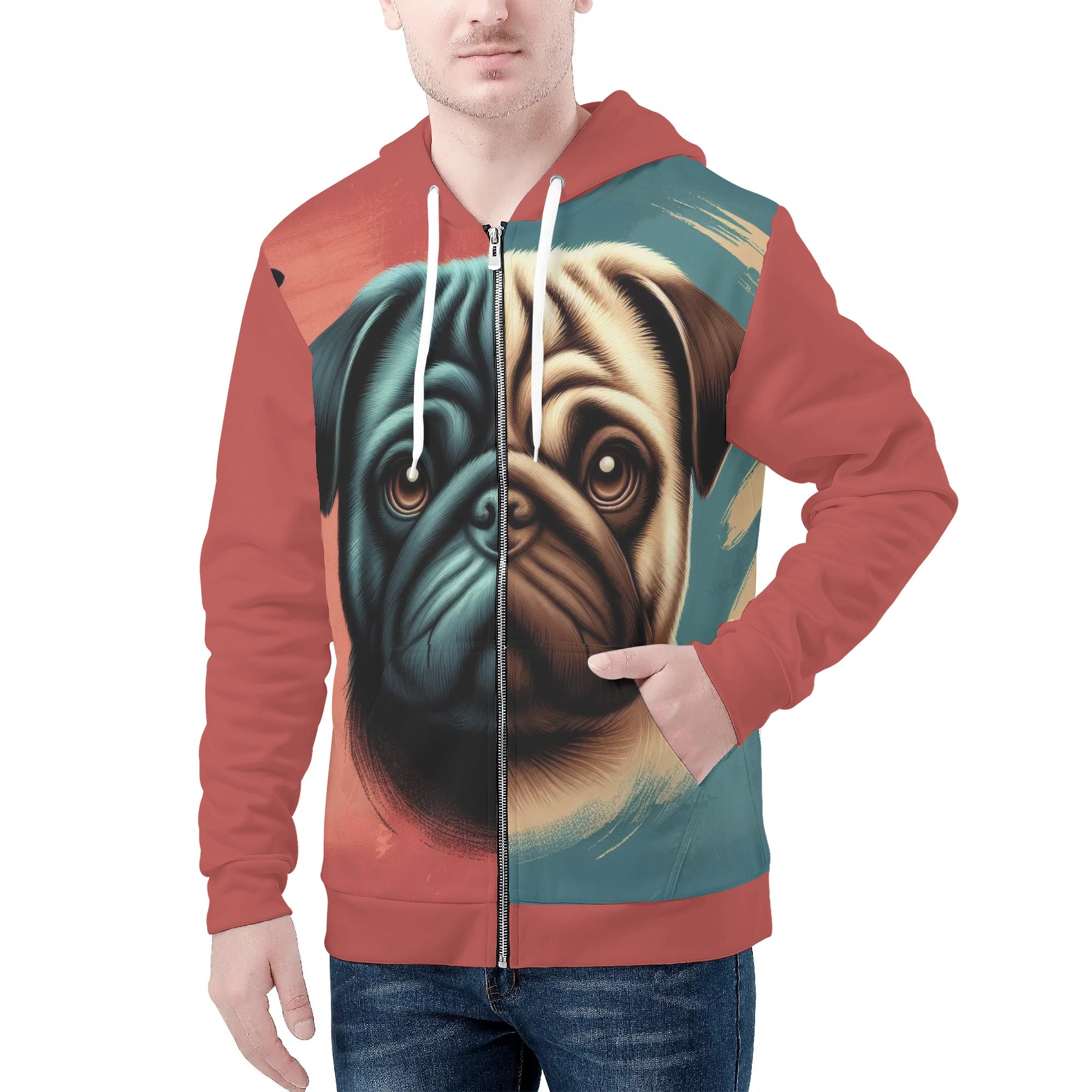 Boombox - All Over Print Zip Up Hoodie