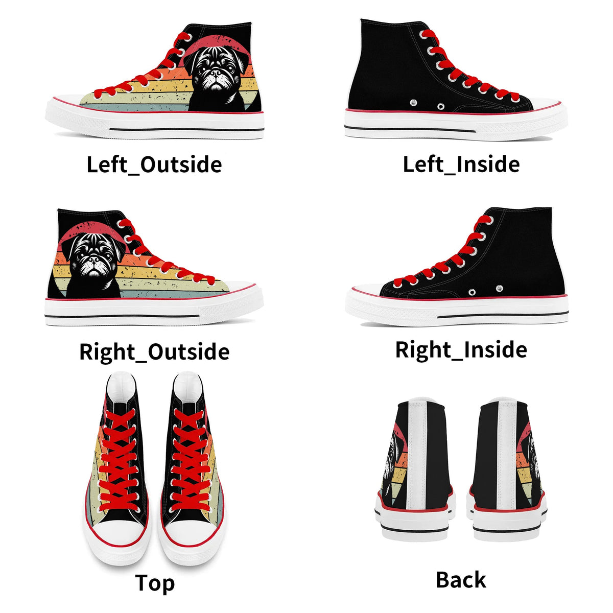 Mia - Classic High Top Canvas Shoes
