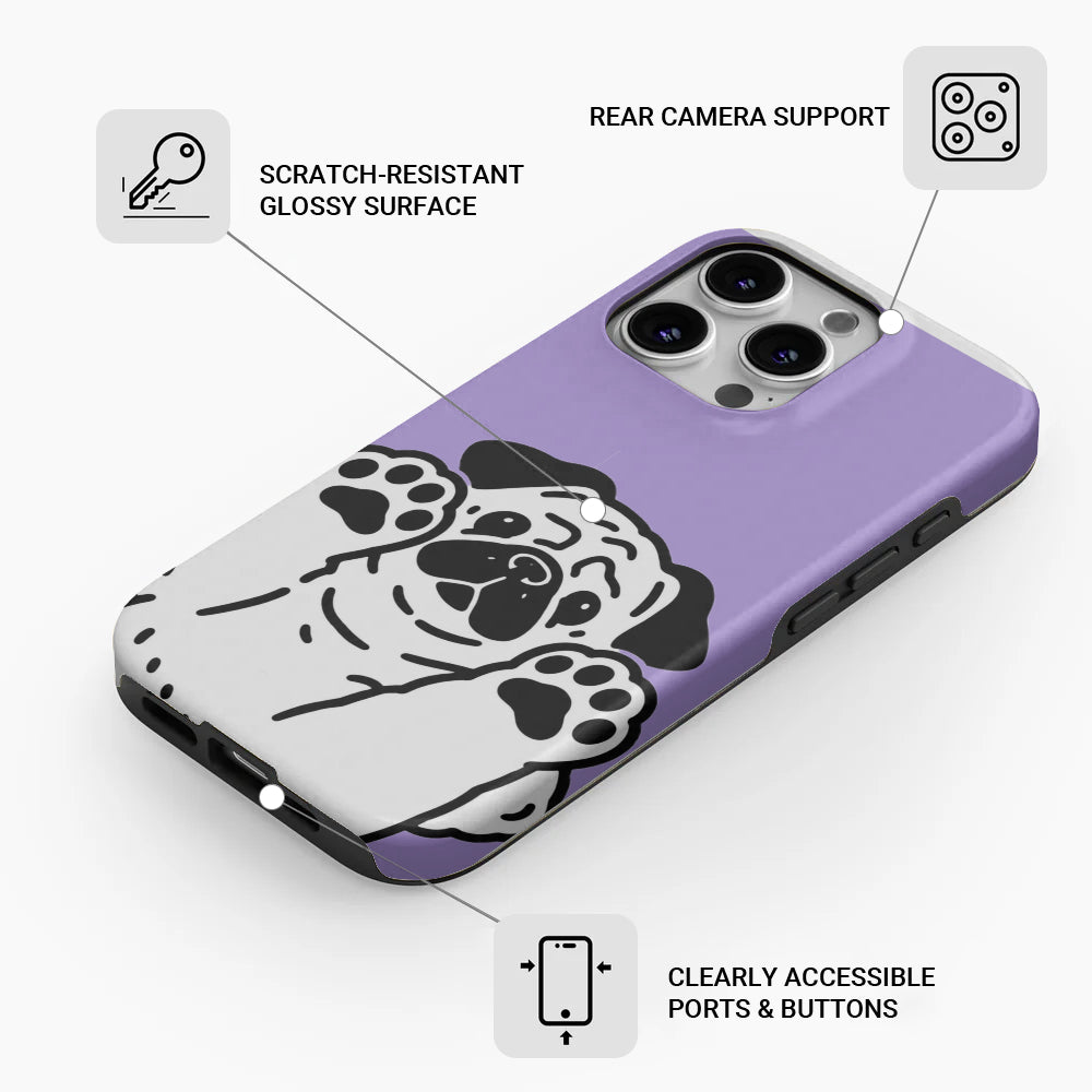 Otis - Dual-Layer Pug  Phone Case
