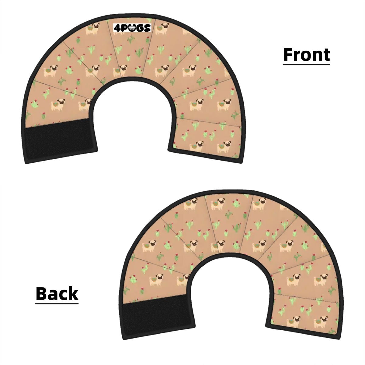 Juno  - Elizabethan Cone Collar Pug Fit