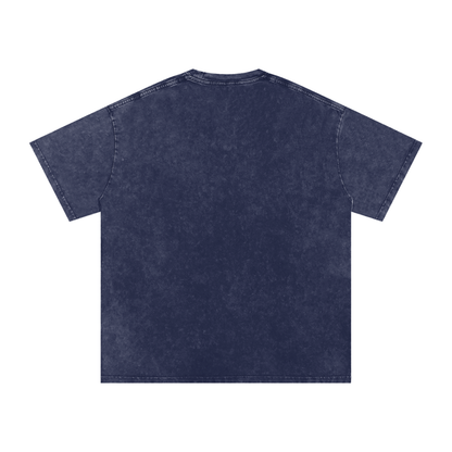 Blossom  - Snow Washed Pug T-Shirt – Oversized Heavyweight Cotton
