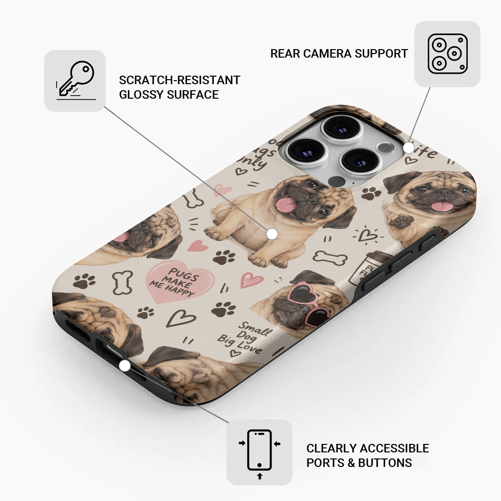 Ivy - Dual-Layer Pug  Phone Case