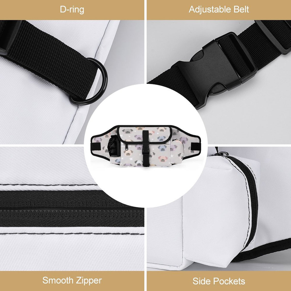 Pixie - Pug Treat Training Pouch | Portable Bait Bag with Waist Clip