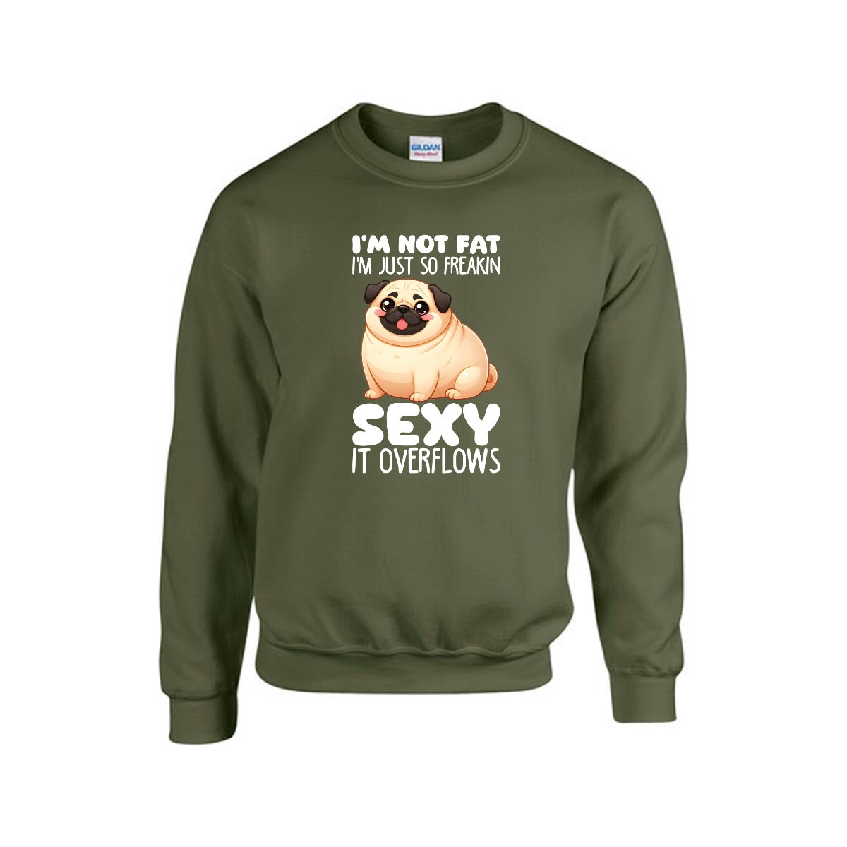 Teddy - Unisex Cotton Sweater for Pug Lovers