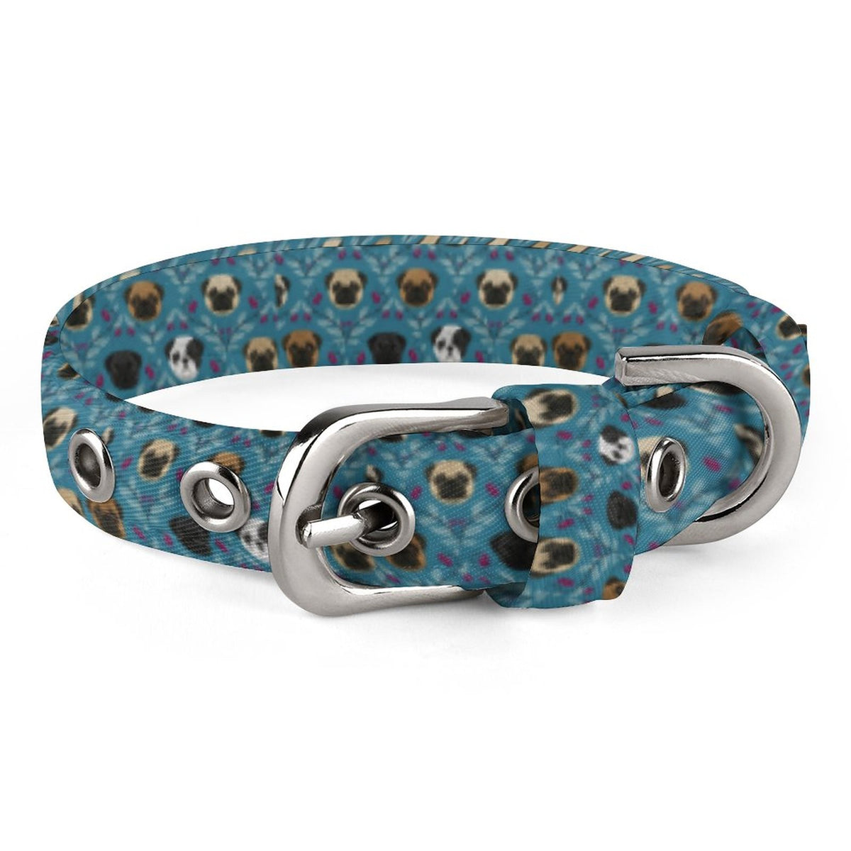BLUE - Adjustable Pug Collar