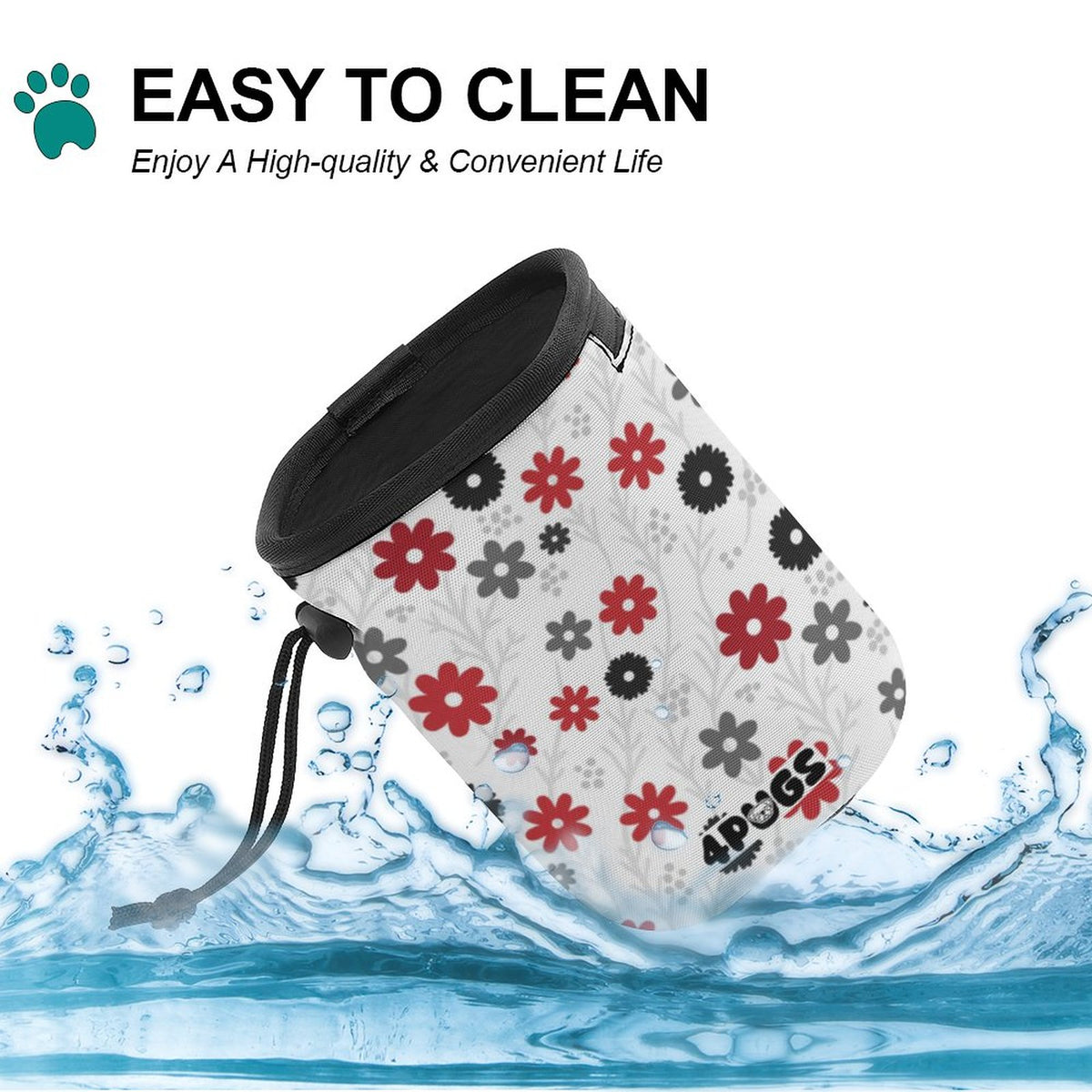 Ginger - Pug Treat Training Pouch | Portable Bait Bag with Waist Clip