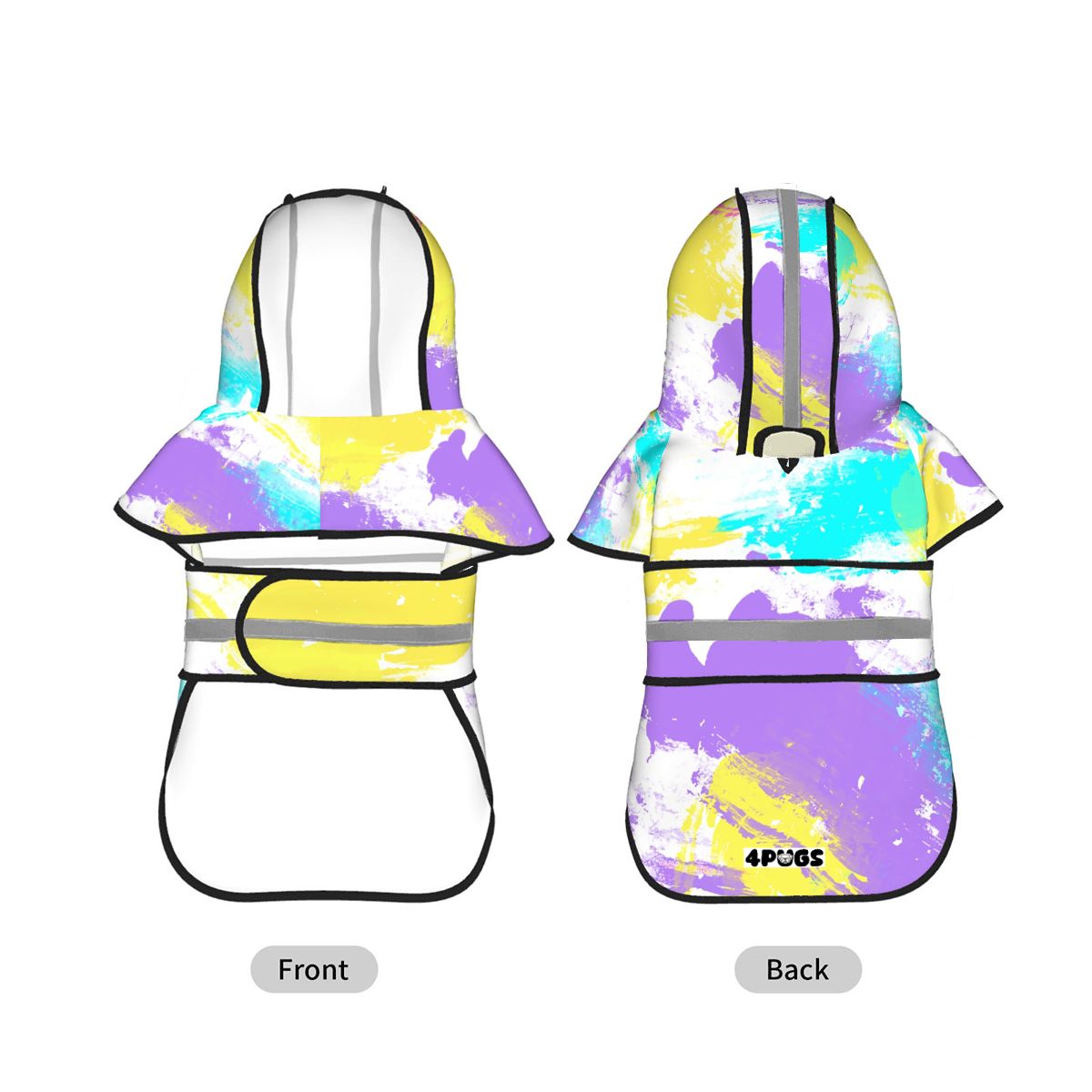 Zara - Reflective Pug Poncho