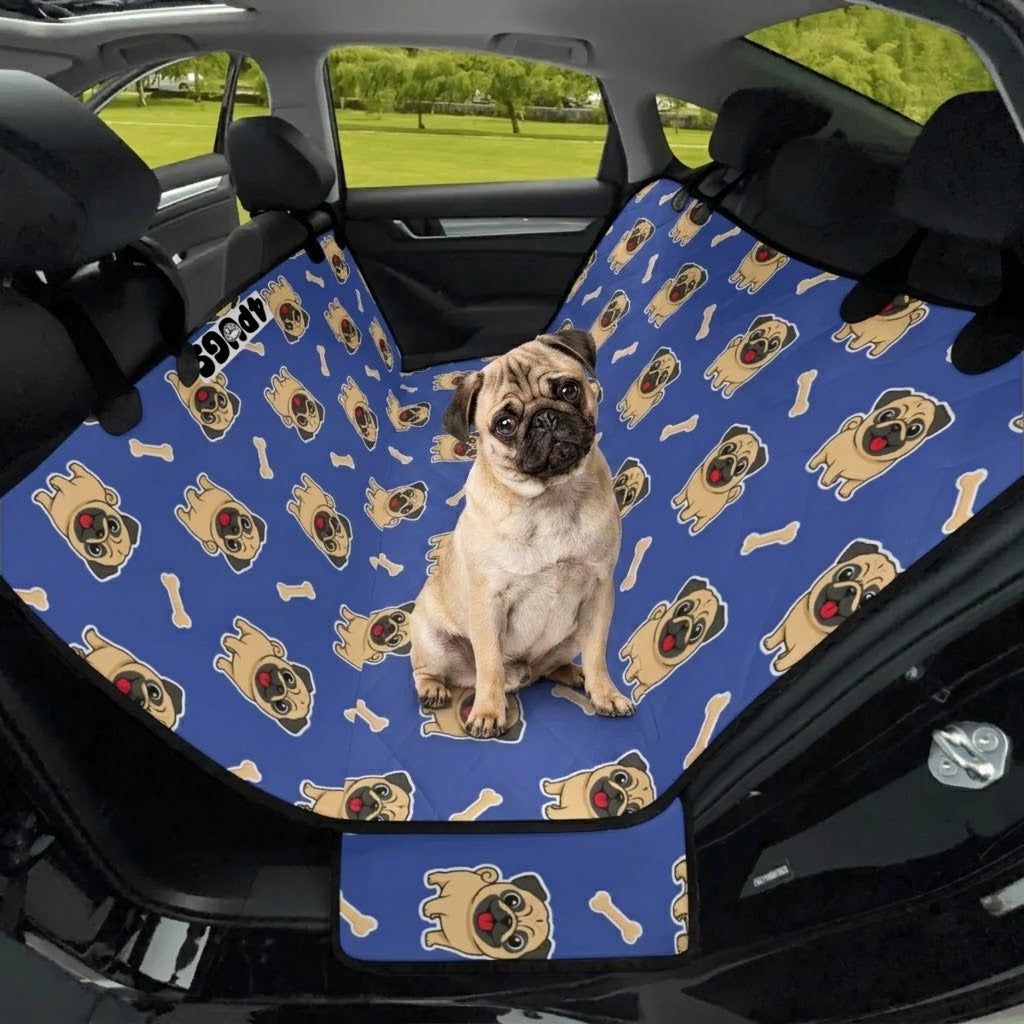 Buddy - Waterproof Pug Car Seat Cover