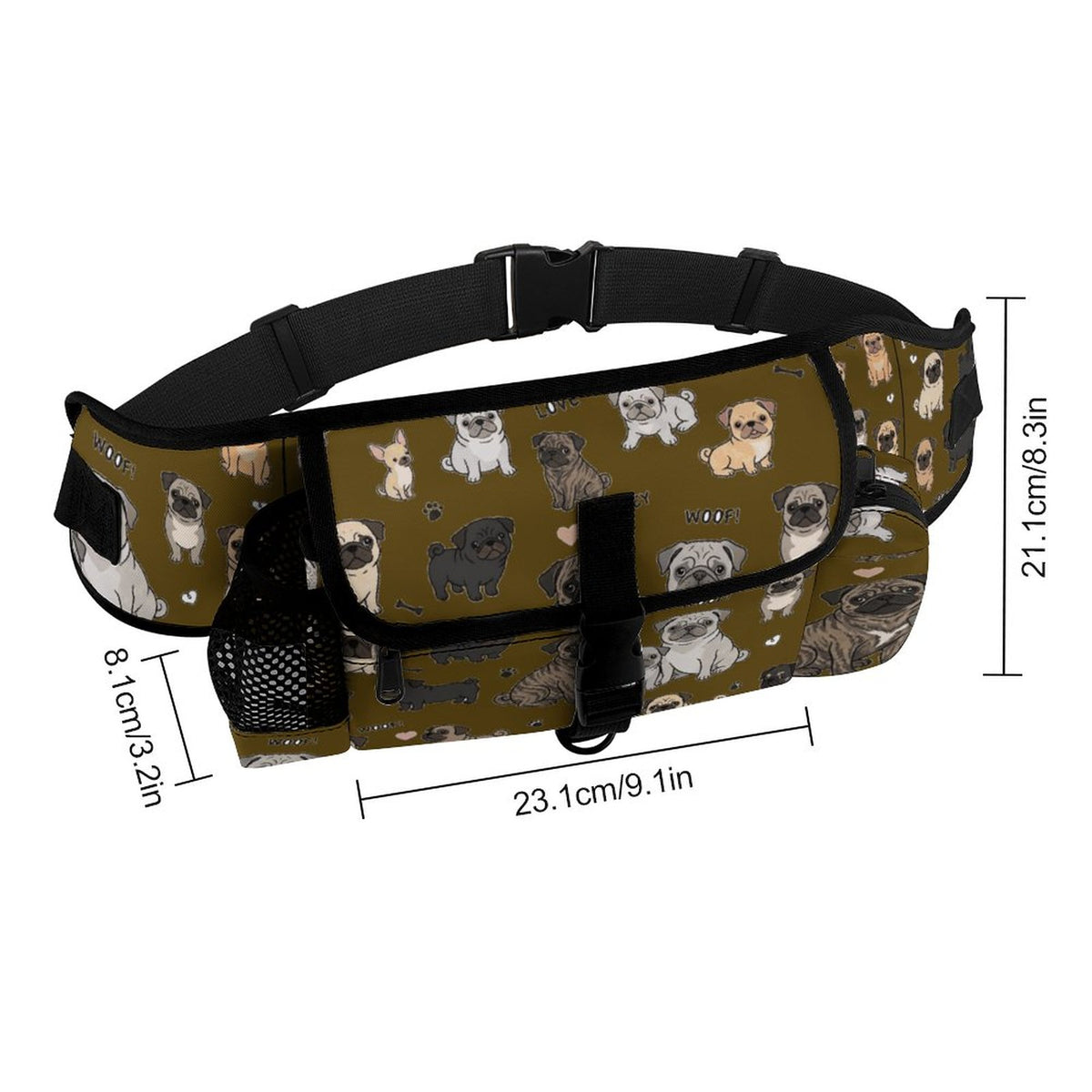 Simba - Pug Treat Training Pouch | Outdoor Storage Waist Bag