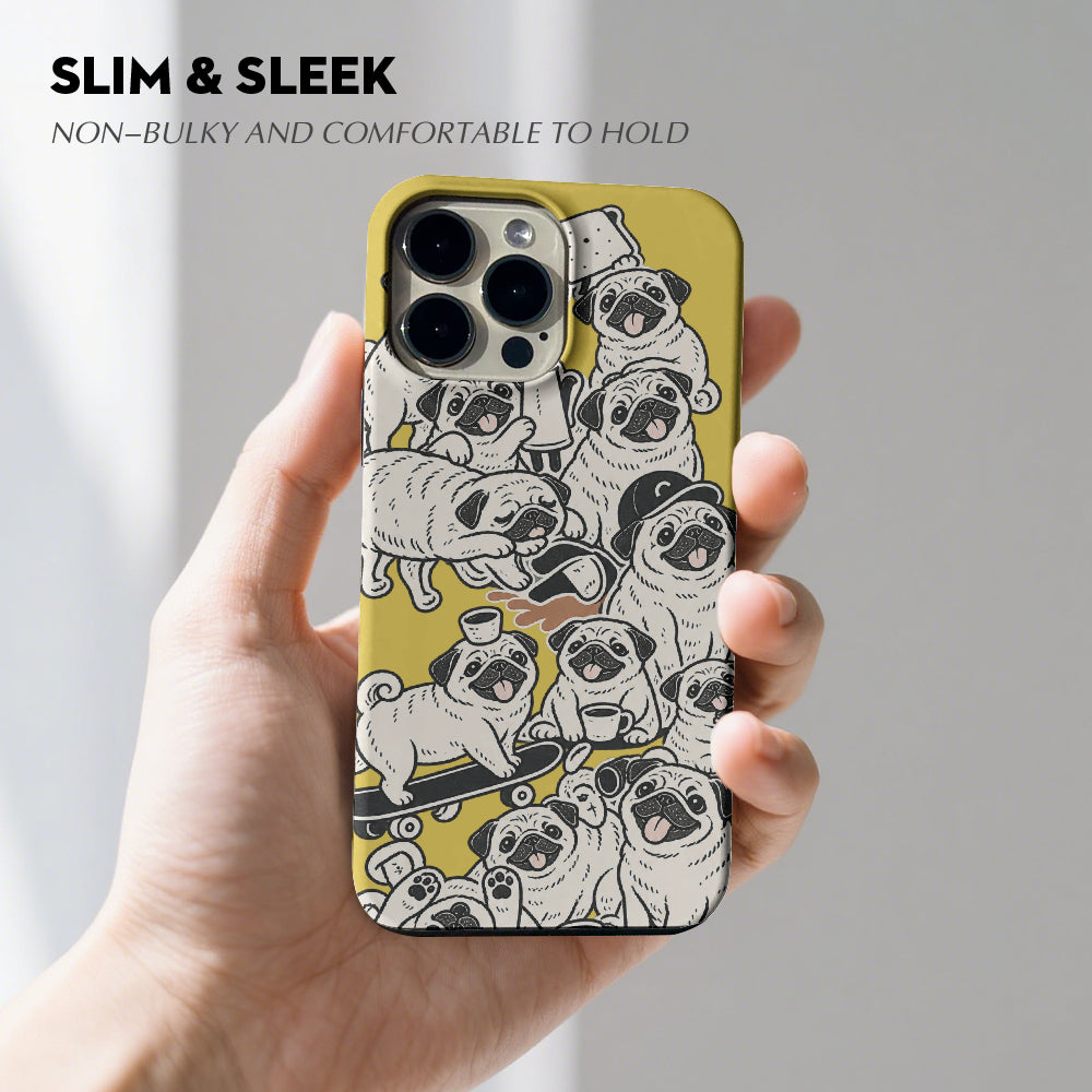 Zena - Dual-Layer Pug  Phone Case