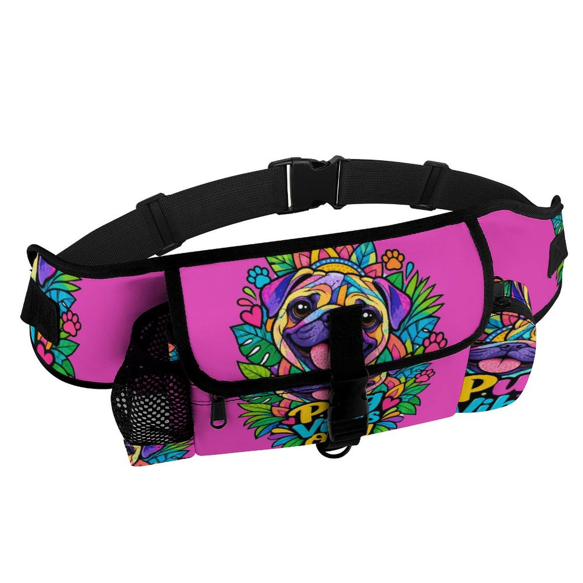 Rosie - Pug Treat Training Pouch | Outdoor Storage Waist Bag