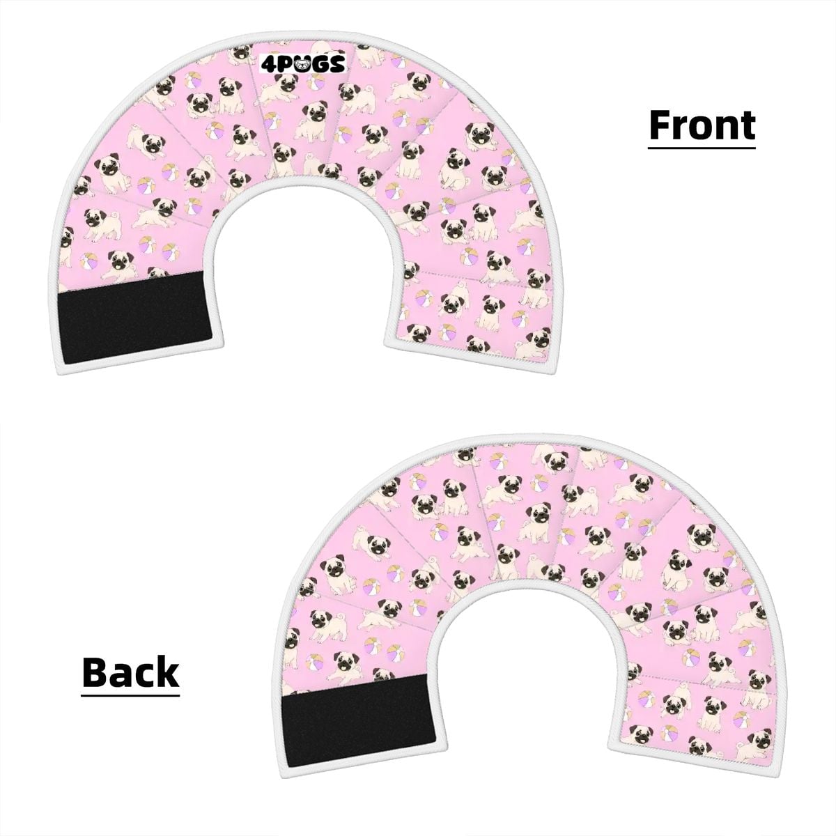 Buster  - Elizabethan Cone Collar Pug Fit