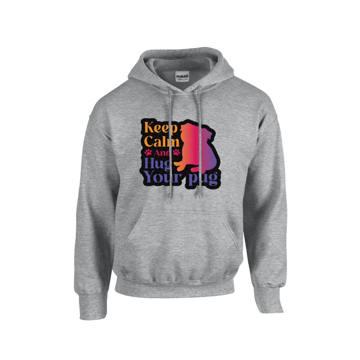 Blue  - Pug Lover Hoodie – Essential Unisex Cotton Sweatshirt