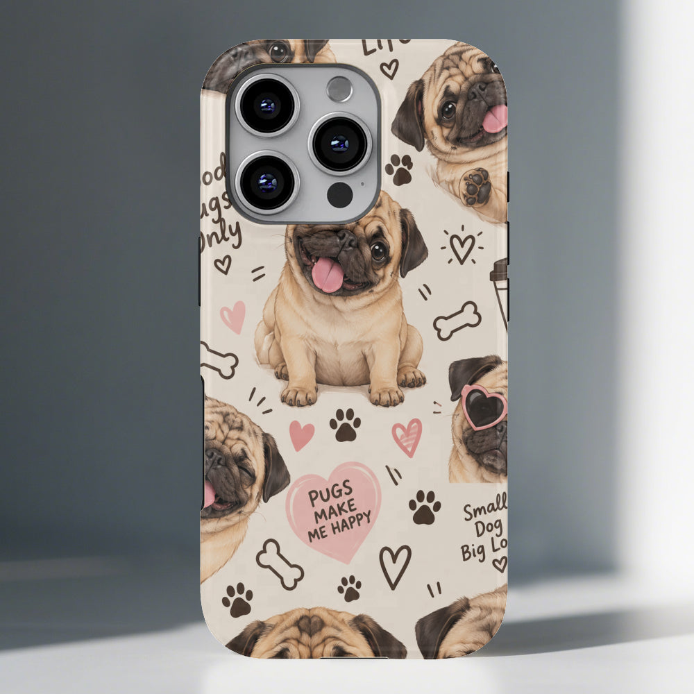Ivy - Dual-Layer Pug  Phone Case