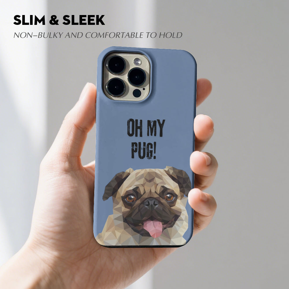 Boomer - Dual-Layer Pug  Phone Case