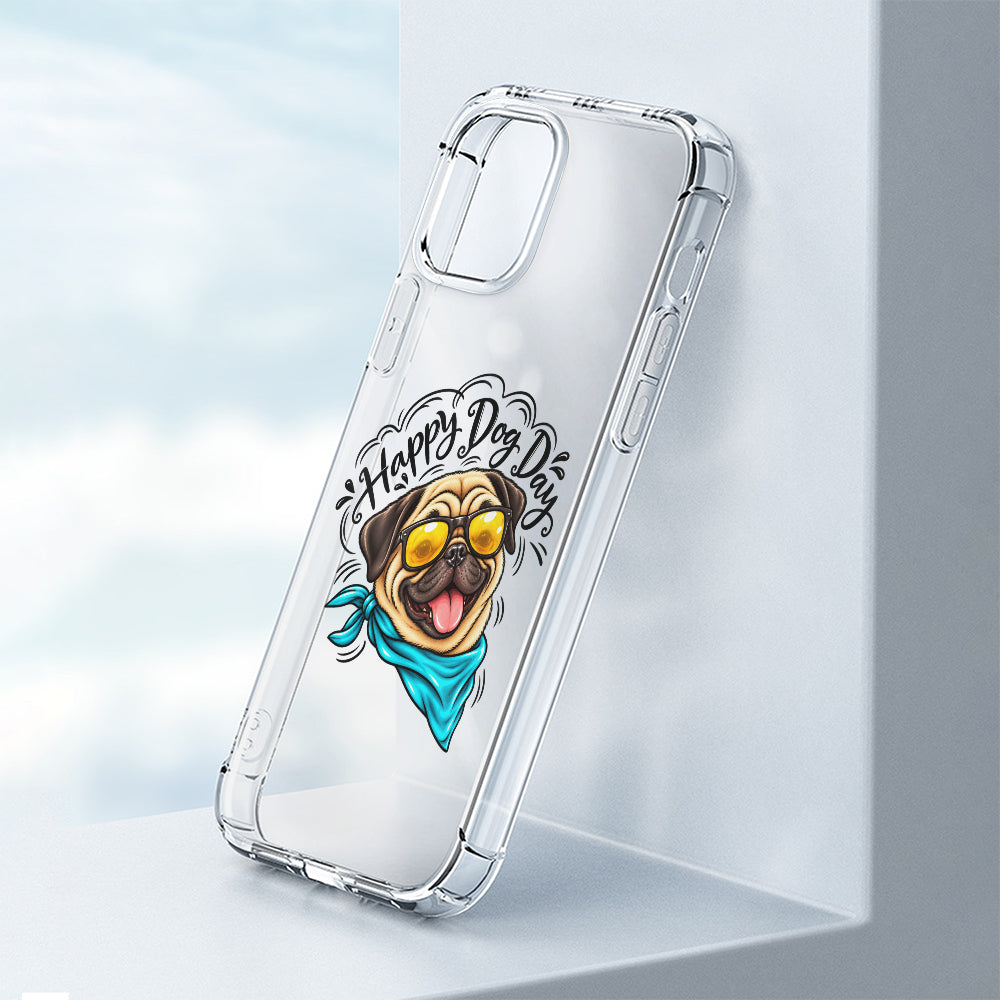 Cleo - Clear Silicone Pug Phone Case