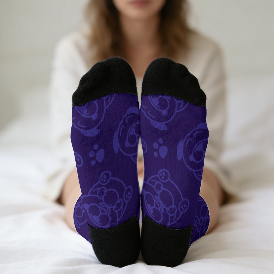 Zoey - Funny Pug Socks | Unisex Crew Socks