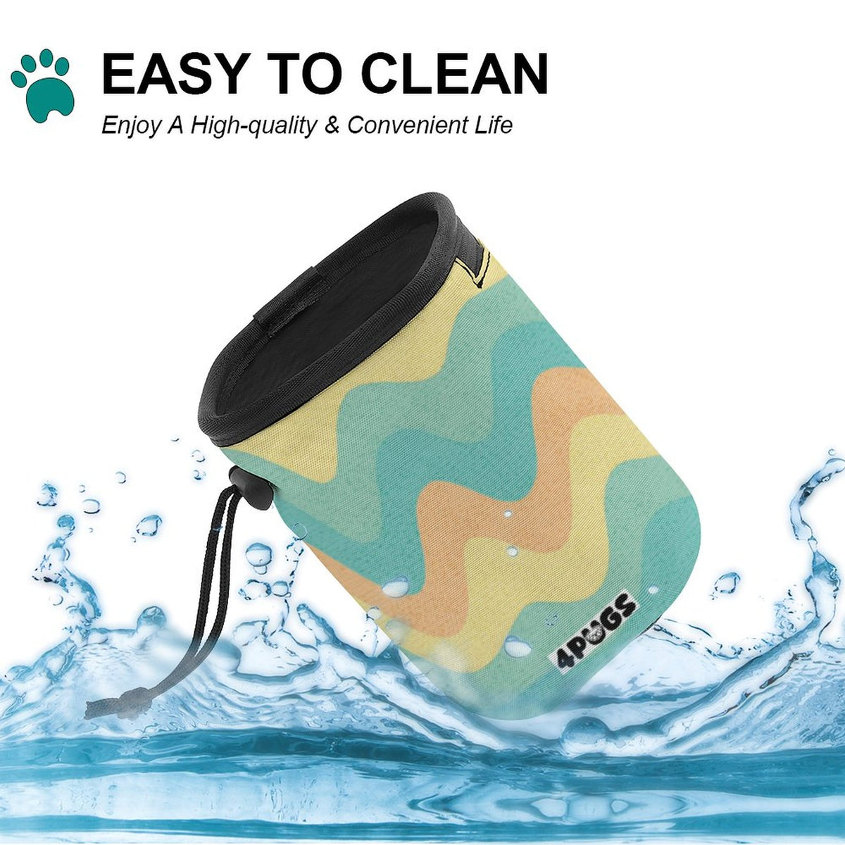 Sassy - Pug Treat Training Pouch | Portable Bait Bag with Waist Clip