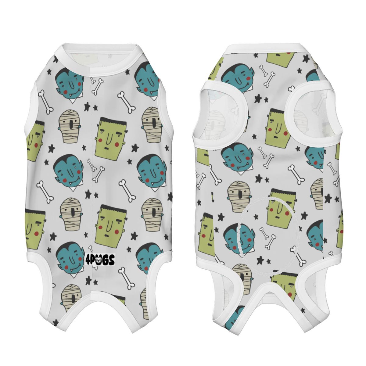 Ghost - Pug Surgery Recovery Suit