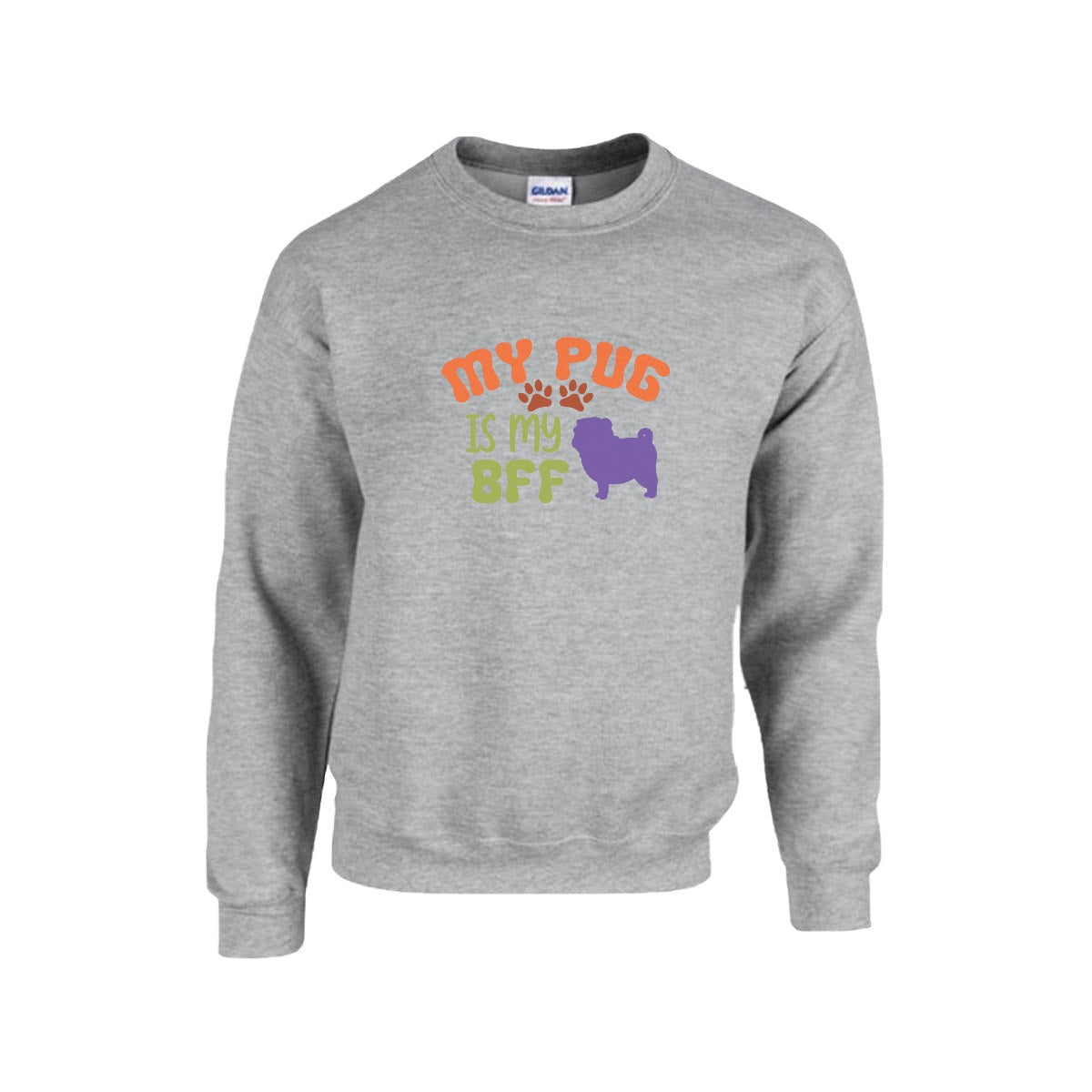 Oliver - Unisex Cotton Sweater for Pug Lovers