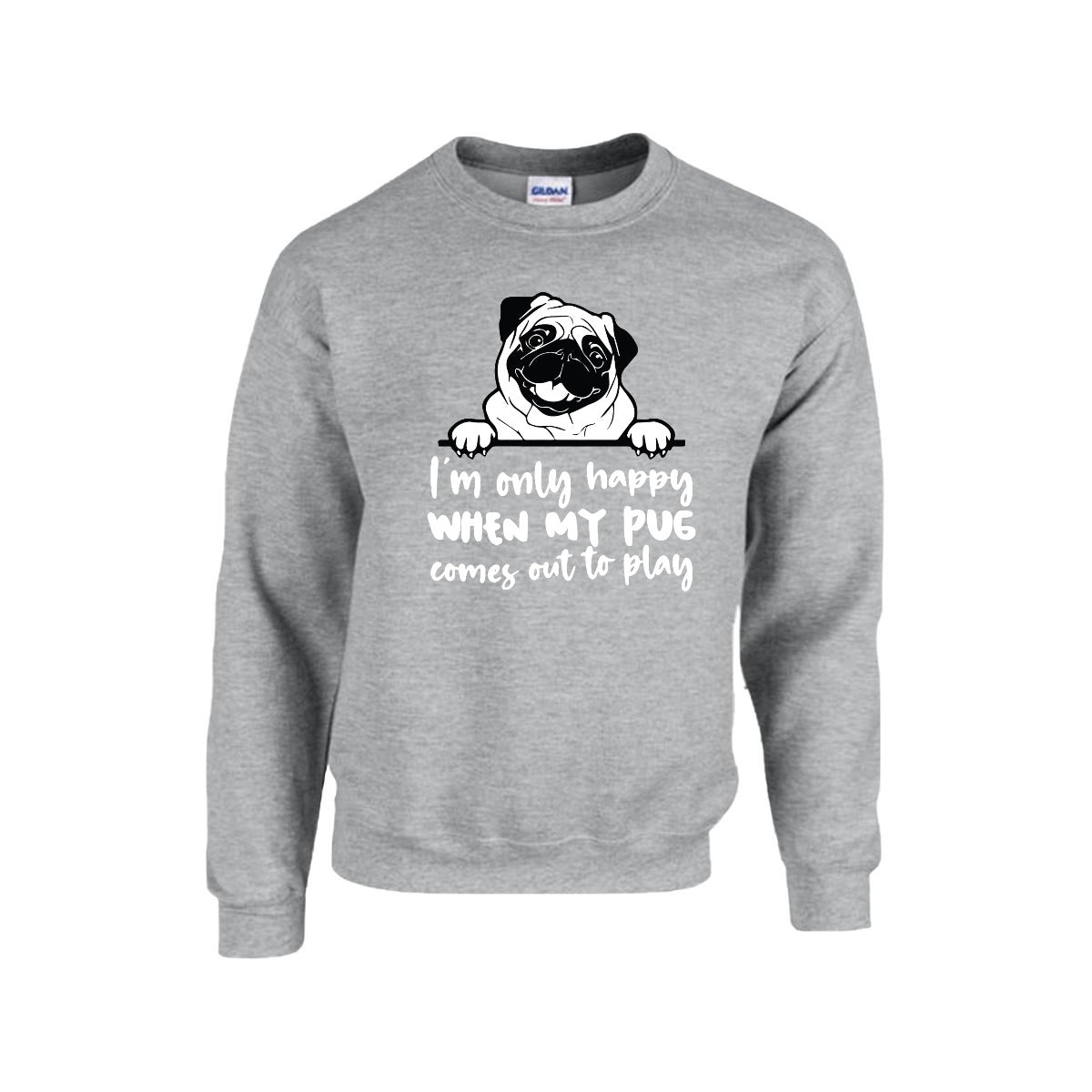 Max - Unisex Cotton Sweater for Pug Lovers