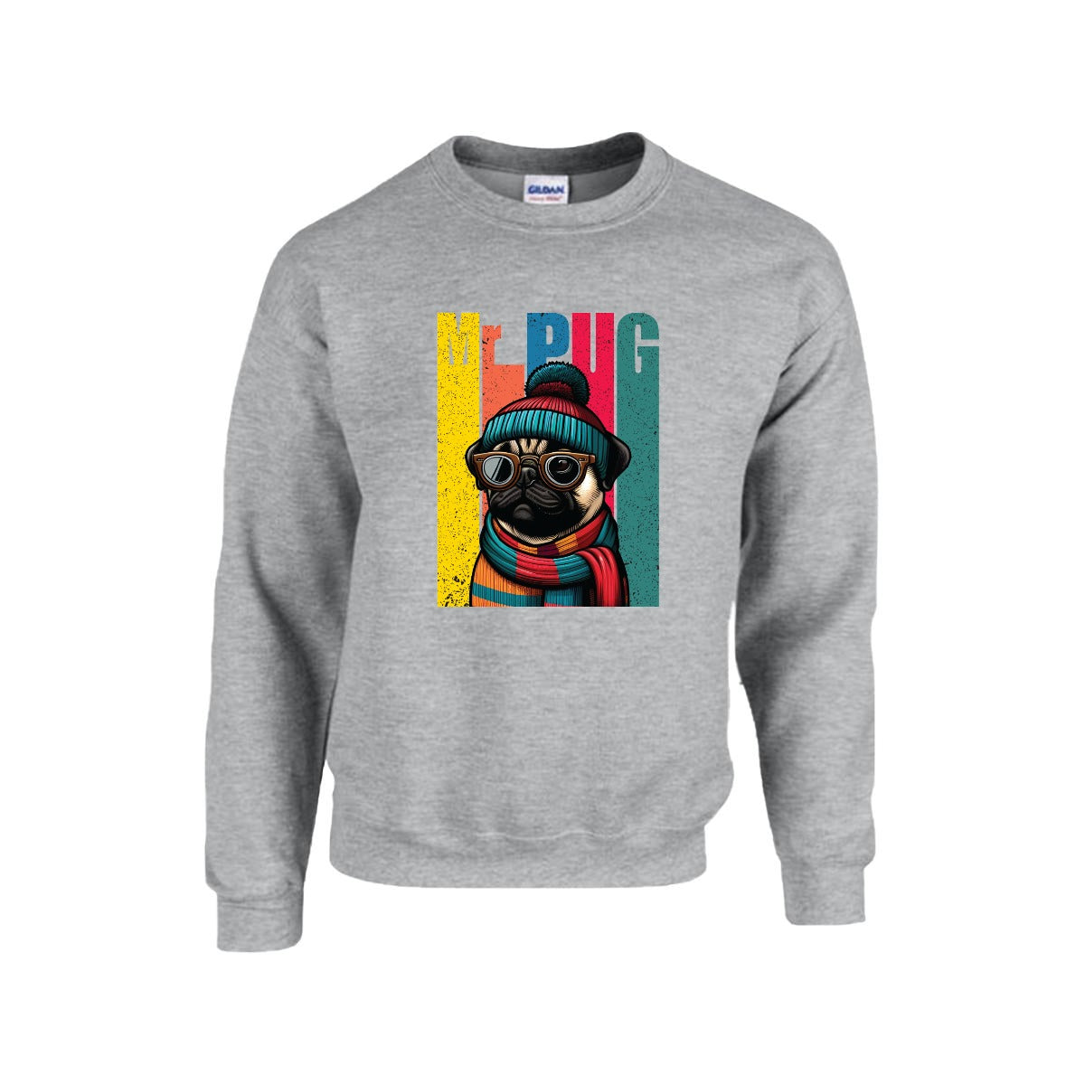 Bentley - Unisex Cotton Sweater for Pug Lovers