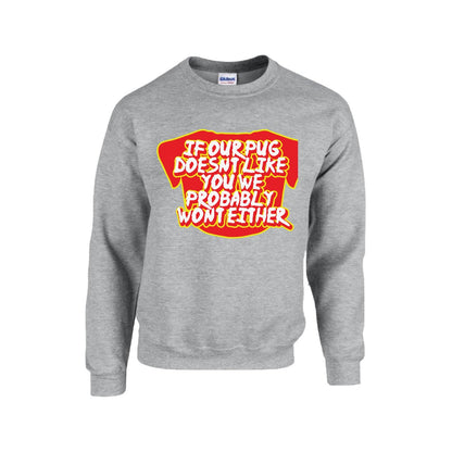 Loey - Unisex Cotton Sweater for Pug Lovers