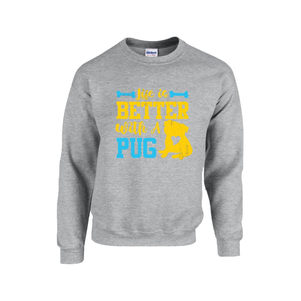 Lola - Unisex Cotton Sweater for Pug Lovers