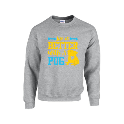 Lola - Unisex Cotton Sweater for Pug Lovers