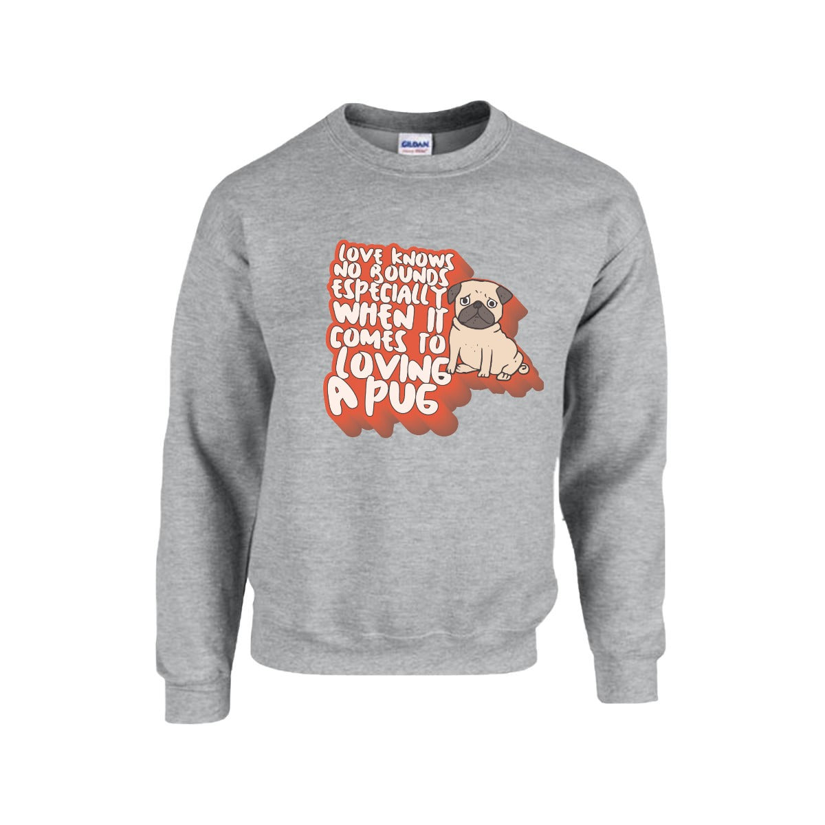 Atlas - Unisex Cotton Sweater for Pug Lovers