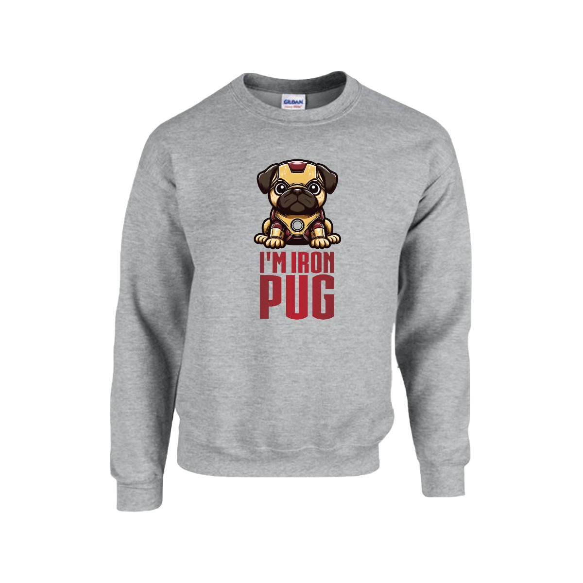 Rony - Unisex Cotton Sweater for Pug Lovers