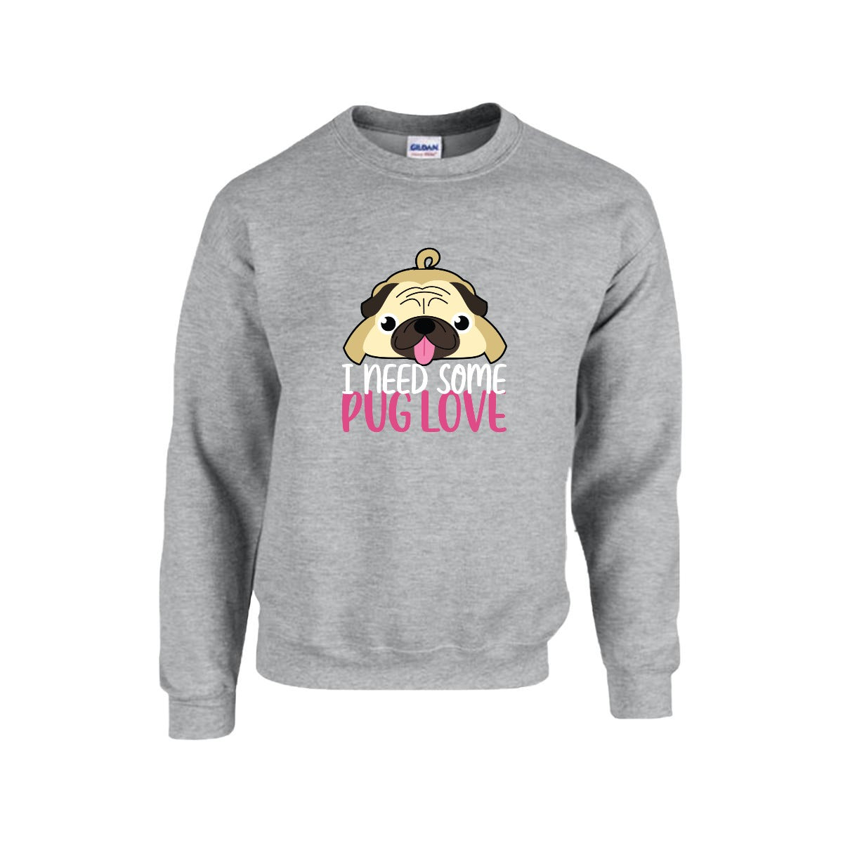 Storm - Unisex Cotton Sweater for Pug Lovers