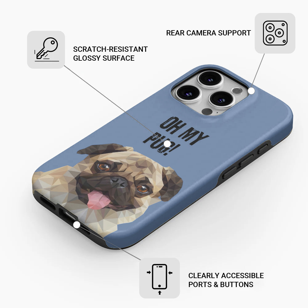 Boomer - Dual-Layer Pug  Phone Case