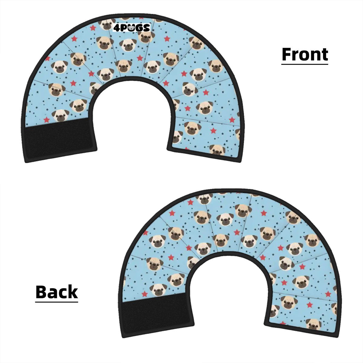Lily  -  Elizabethan Cone Collar Pug Fit