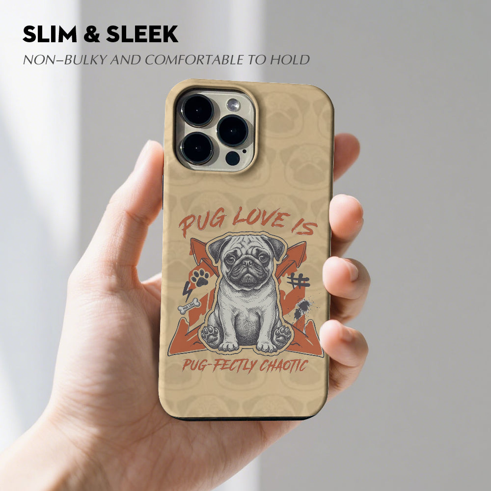 Lola - Dual-Layer Pug  Phone Case