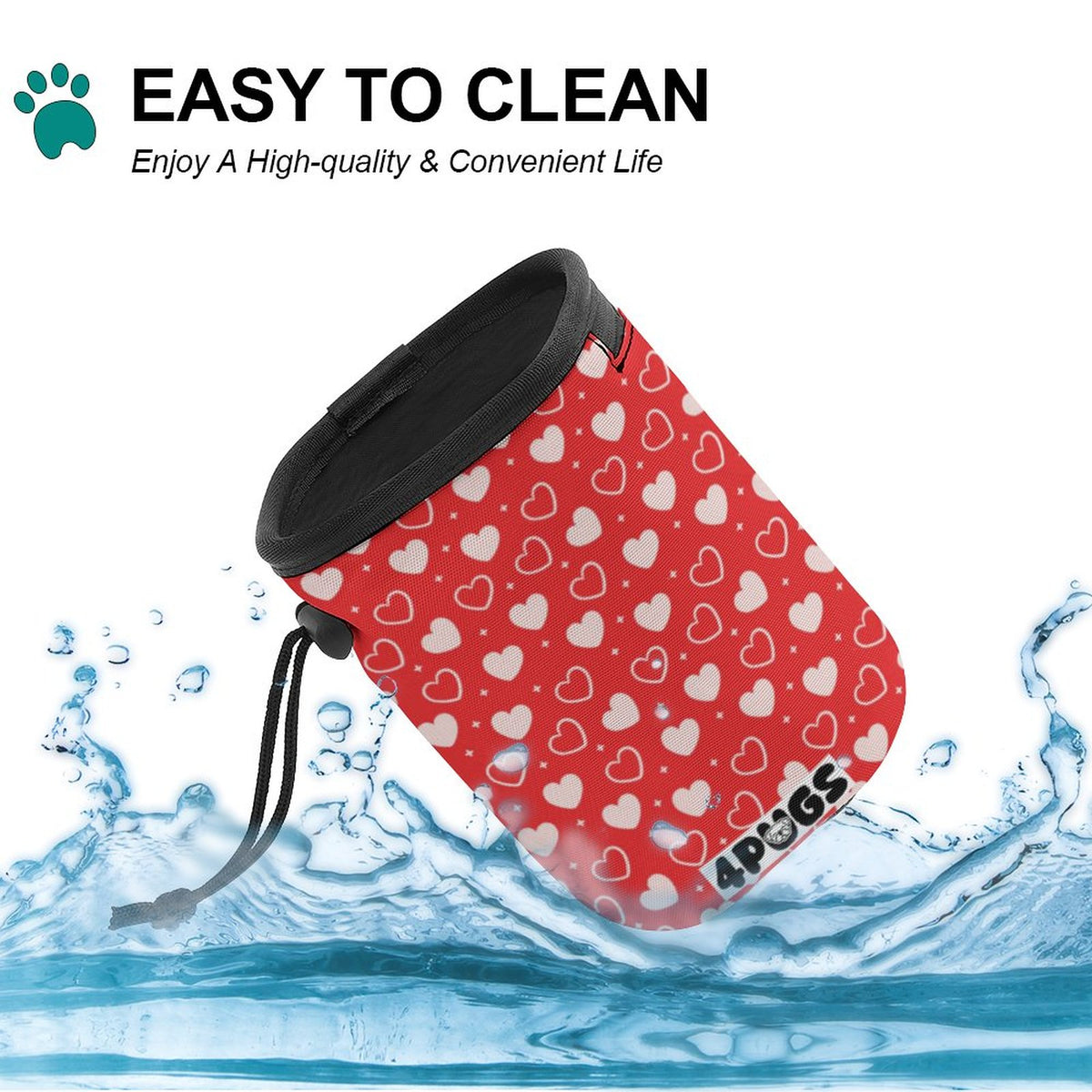 Willow - Pug Treat Training Pouch | Portable Bait Bag with Waist Clip