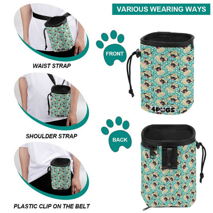 Rosie - Pug Treat Training Pouch | Portable Bait Bag with Waist Clip