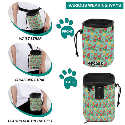 Peach - Pug Treat Training Pouch | Portable Bait Bag with Waist Clip