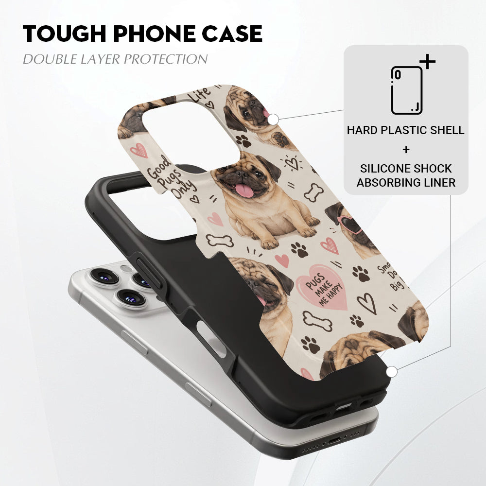 Ivy - Dual-Layer Pug  Phone Case