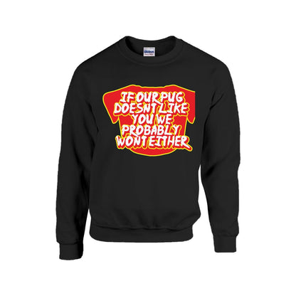 Loey - Unisex Cotton Sweater for Pug Lovers