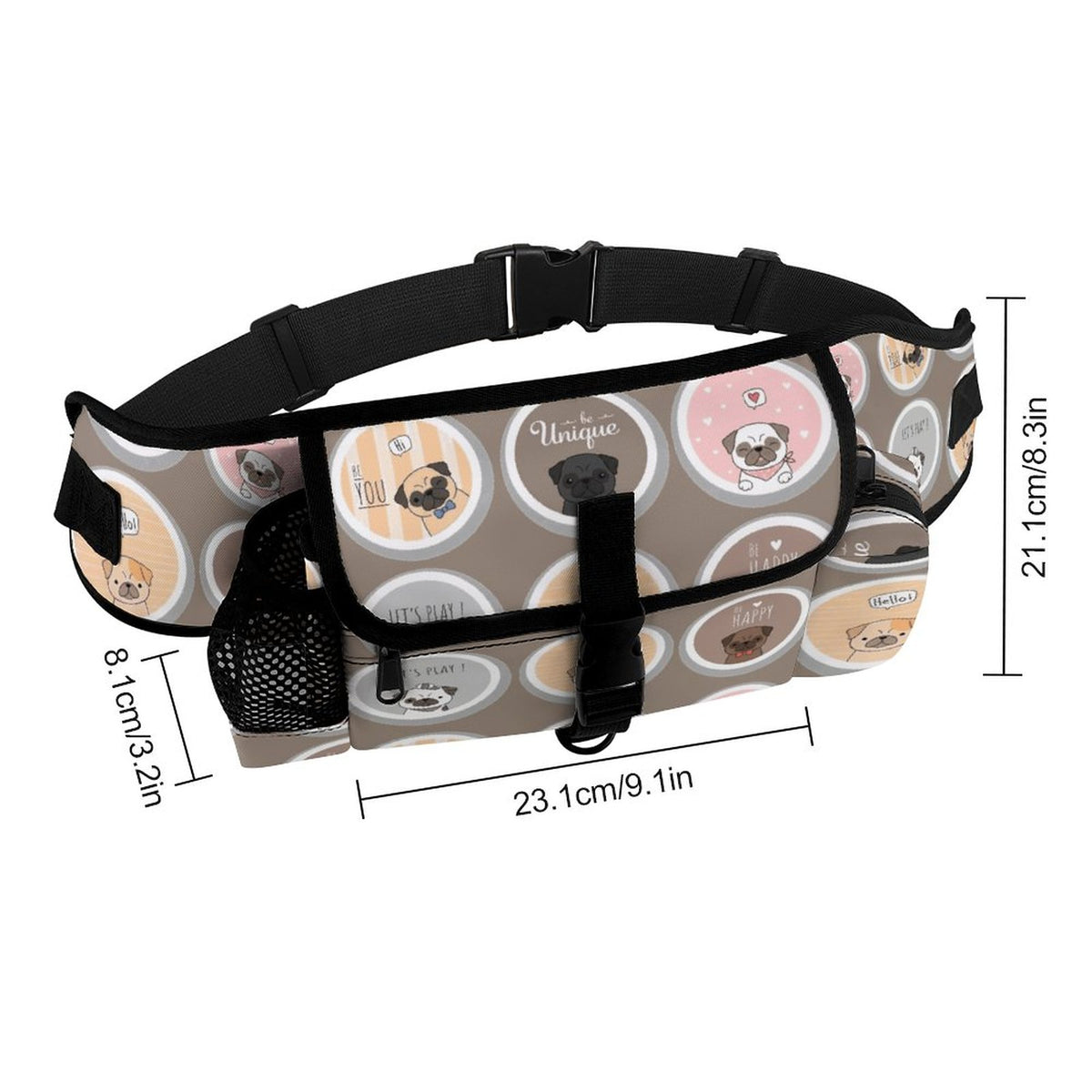 Thor - Pug Treat Training Pouch | Outdoor Storage Waist Bag