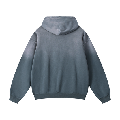 Daisy - Heavyweight Sunfade Pug Lover Hoodie – Oversized Streetwear Fit