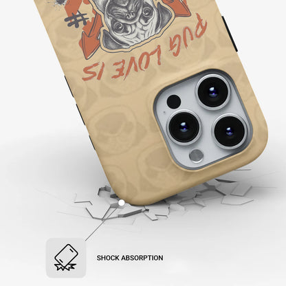 Lola - Dual-Layer Pug  Phone Case
