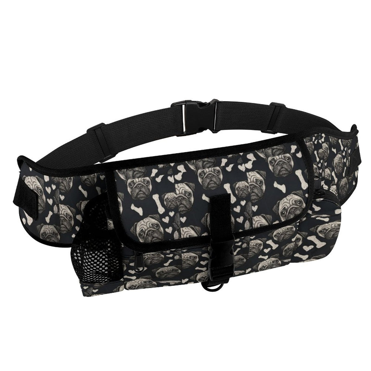 Finn - Pug Treat Training Pouch | Outdoor Storage Waist Bag