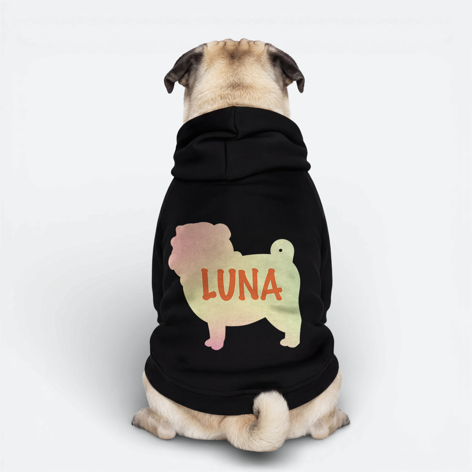 Zoe - Personalized Pug Cotton Hoodie