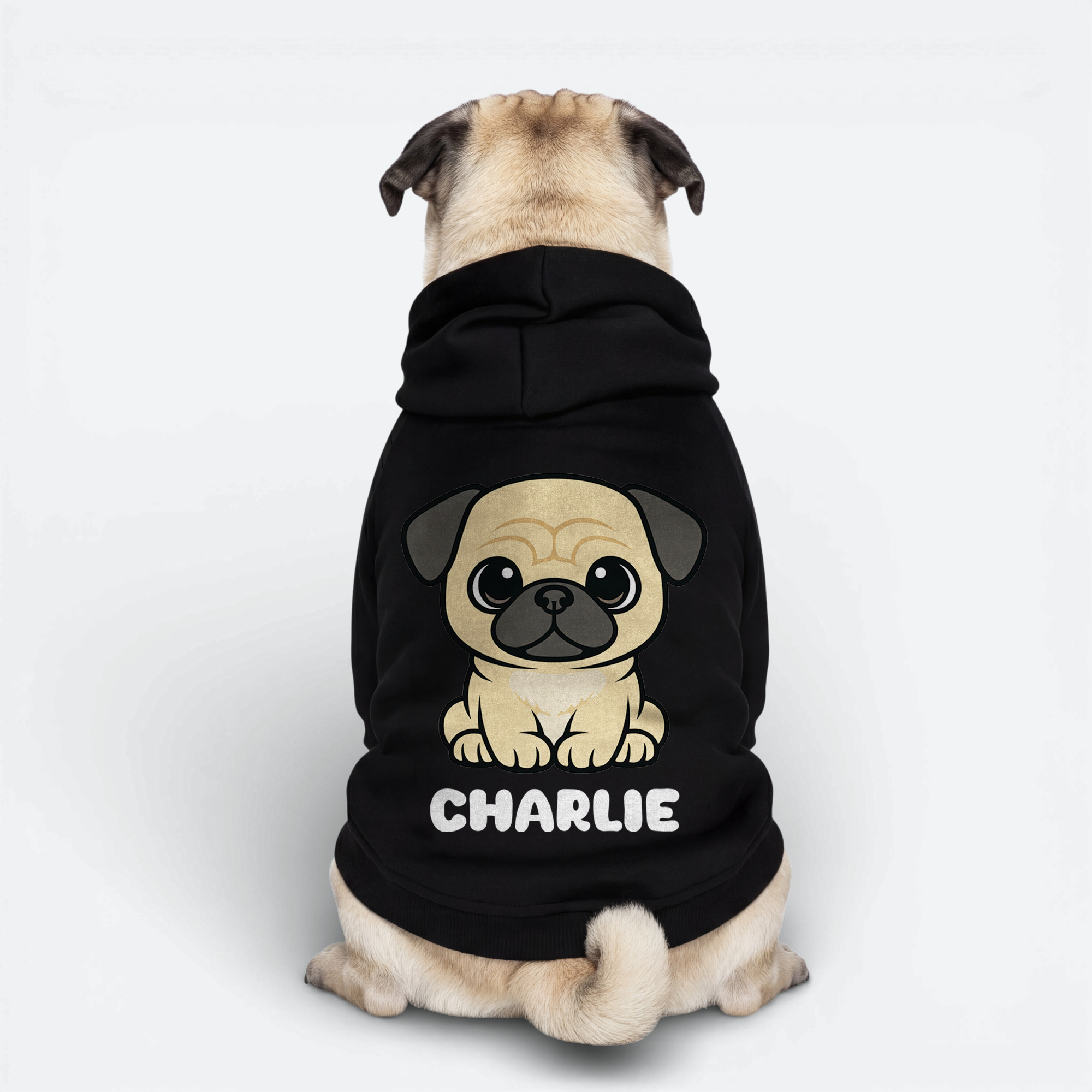 Cherry - Personalized Pug Cotton Hoodie